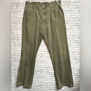 RedHead Men Green Flat Front Dark Wash Chino Pant Size 36 x 32